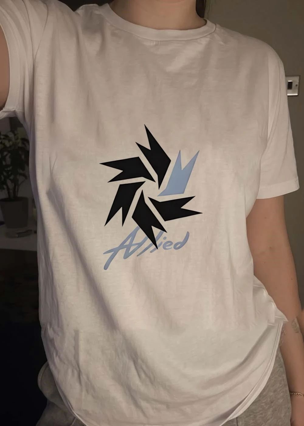 Allied Black And Gray Stylized Star Graphic T-Shirt