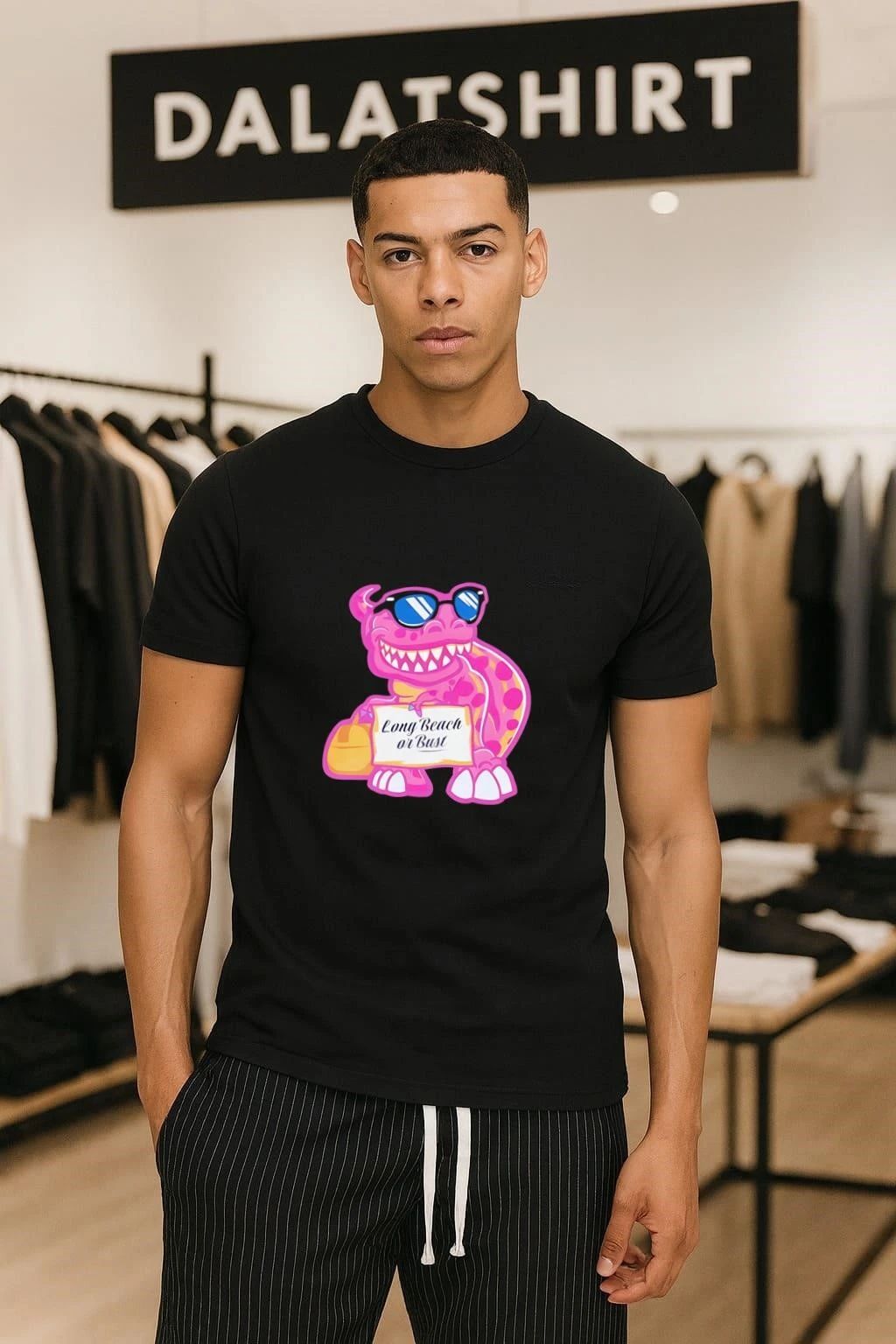 Long Beach or Bust Dinosaur shirt