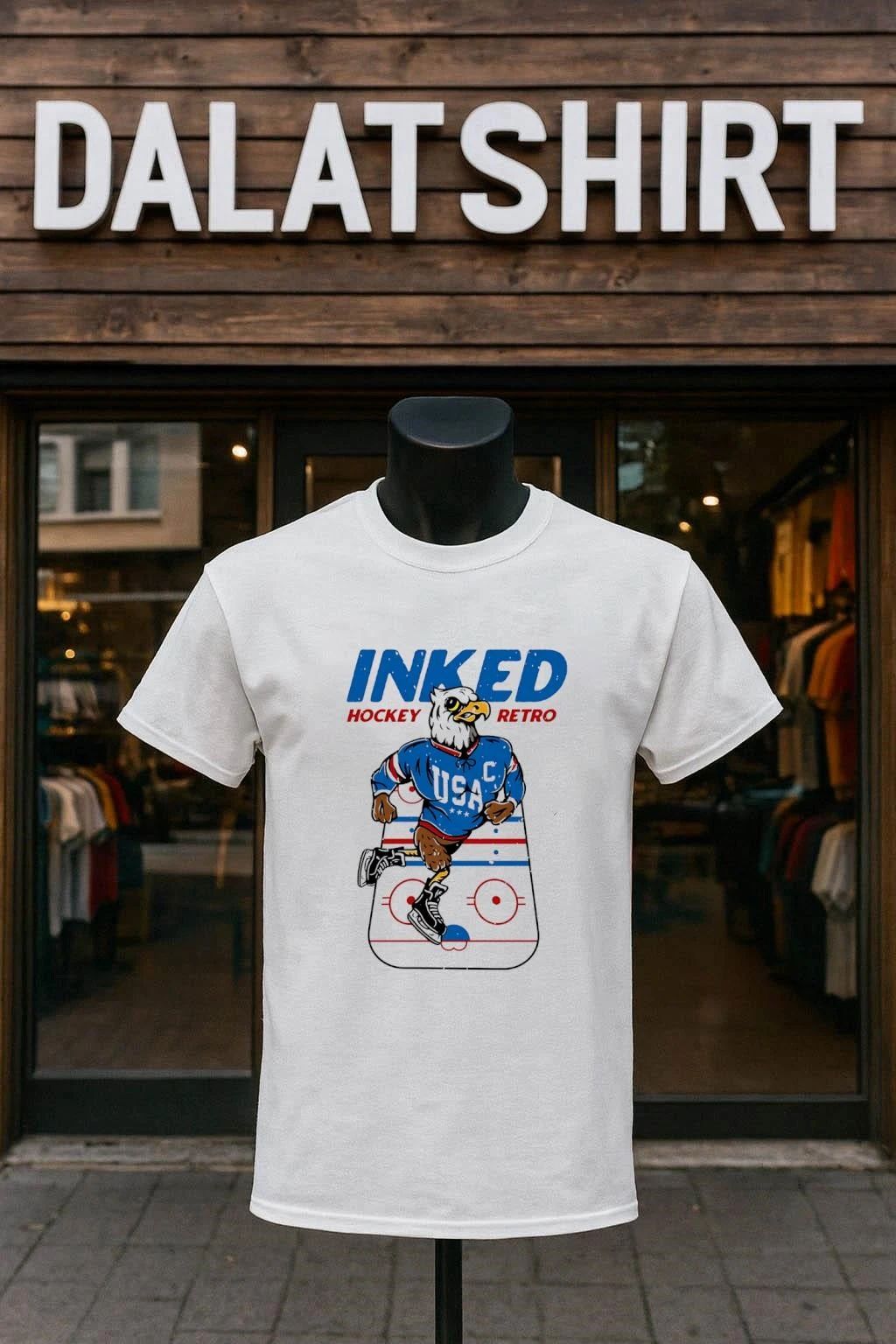 Inked Hockey Retro mascot shirt