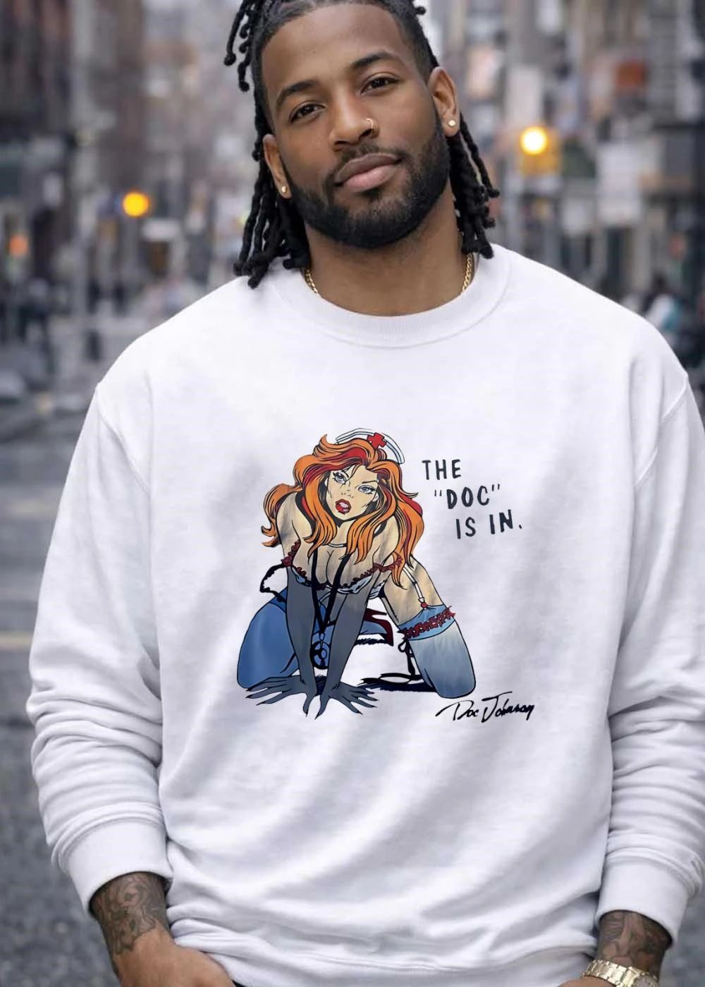 Doc Johnson Pin-up Nurse Redhead ‘the Doc Is in’ Shirt