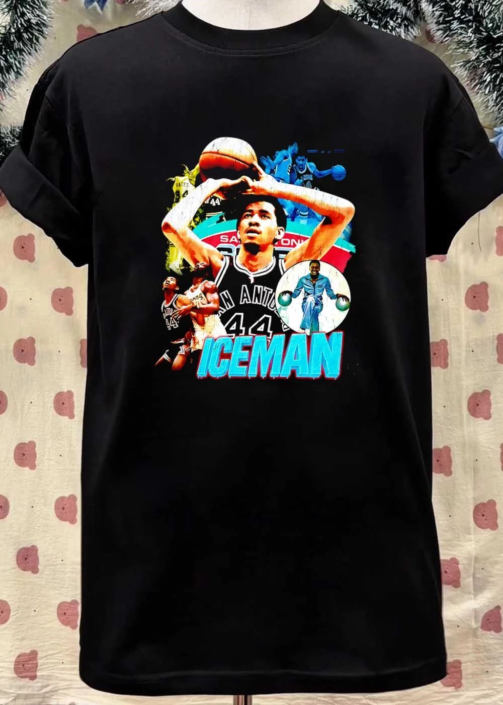 George Gervin Iceman San Antonio 44 Basketball shirt