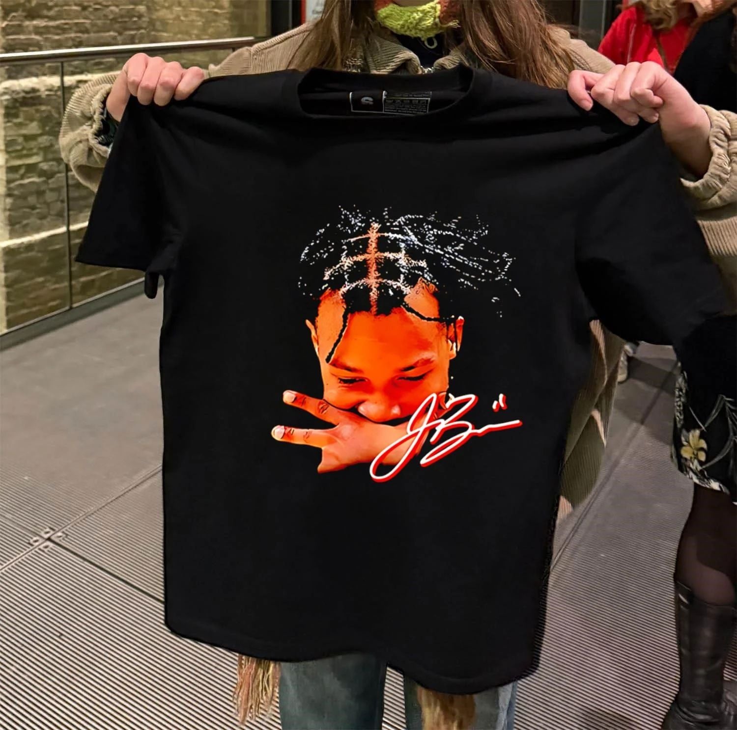 Jalen Brunson Signature Hand Gesture Basketball shirt