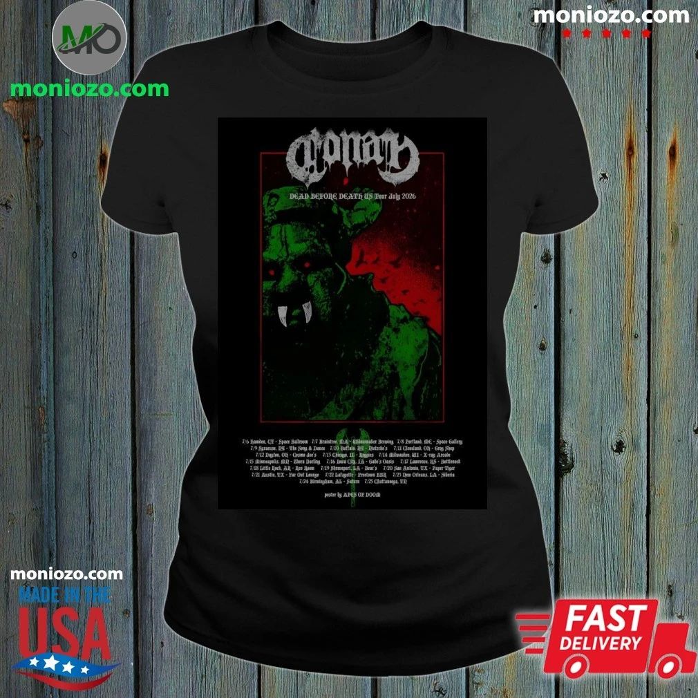 Conan US Dead Before Death July 2026 Tour Poster Shirt