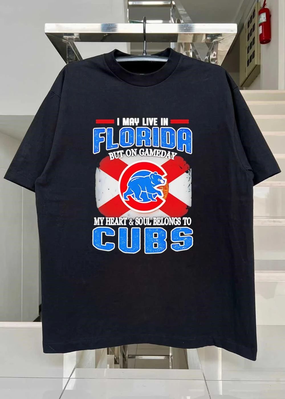 I may live in Florida but on gameday my heart and soul belongs to Chicago Cubs shirt
