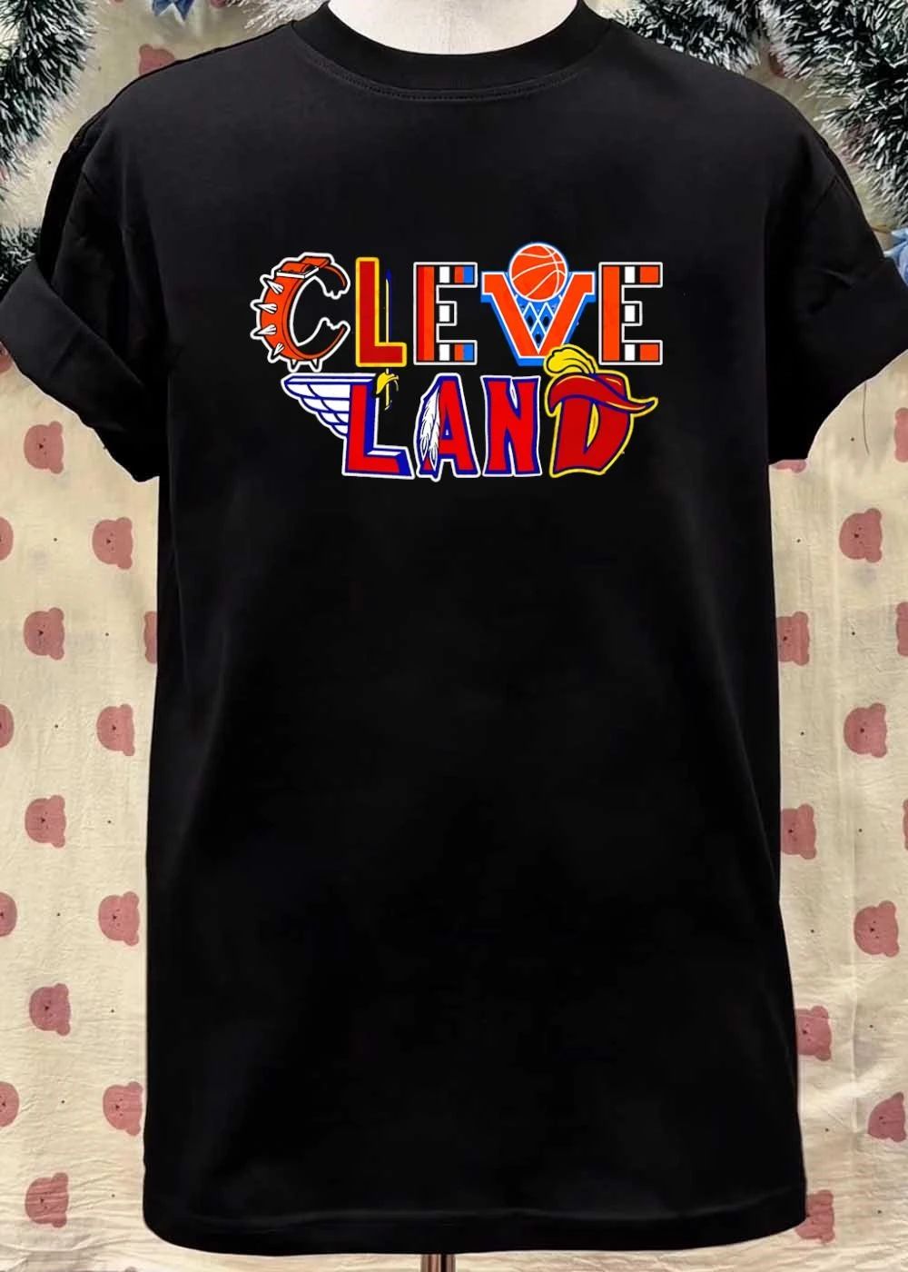 Cleveland Land Basketball Typography Multi shirt