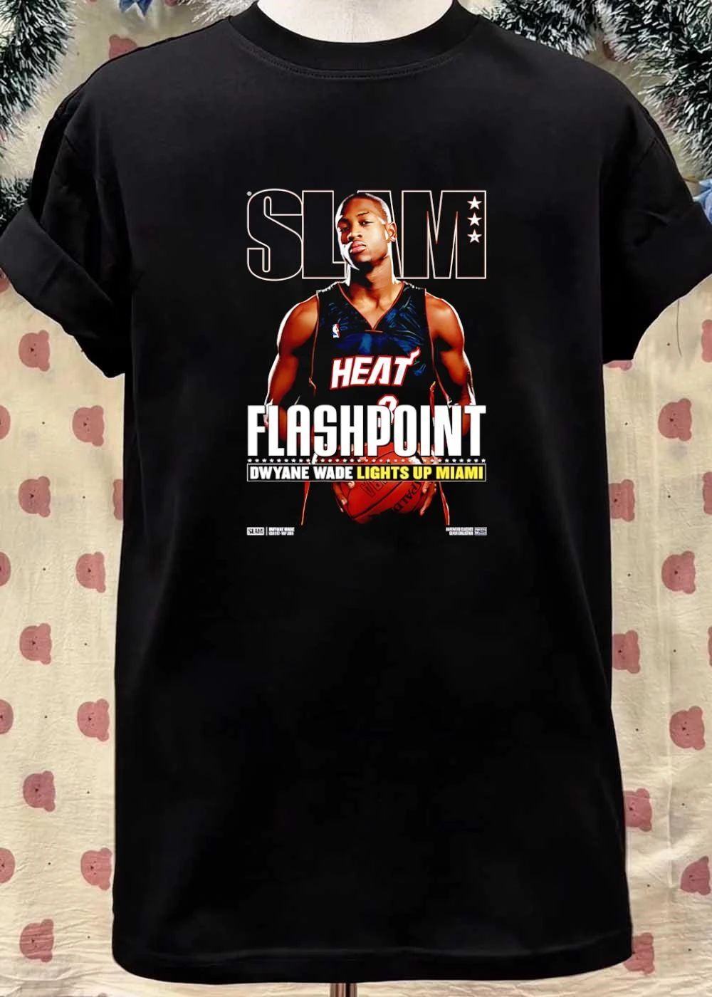 Slam Magazine Cover Dwyane Wade Flashpoint Lights Up Miami shirt