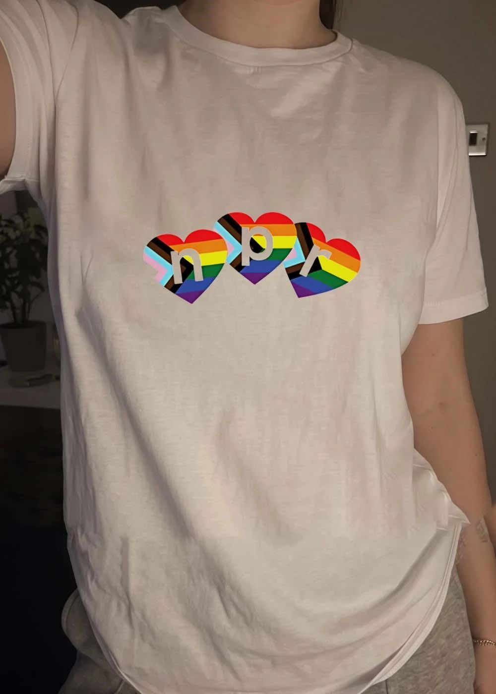 NPR Progress Pride Flag Hearts LGBTQ+ Pride Month 2026 Shirt