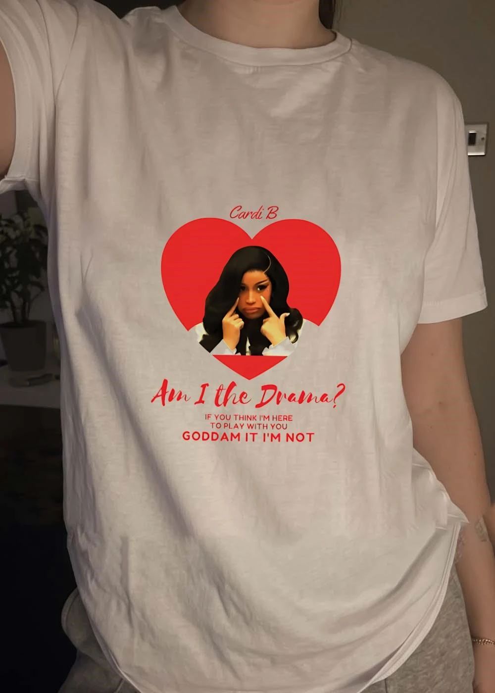 Cardi B Am I The Drama Heart Meme shirt