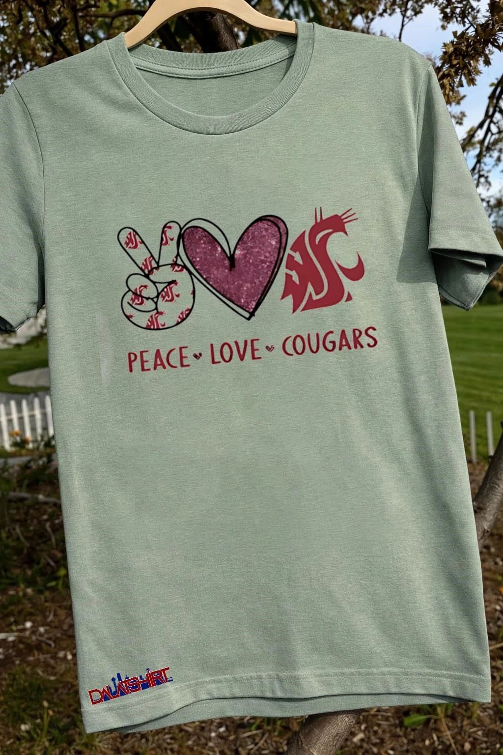 Peace love Washington state cougars shirt