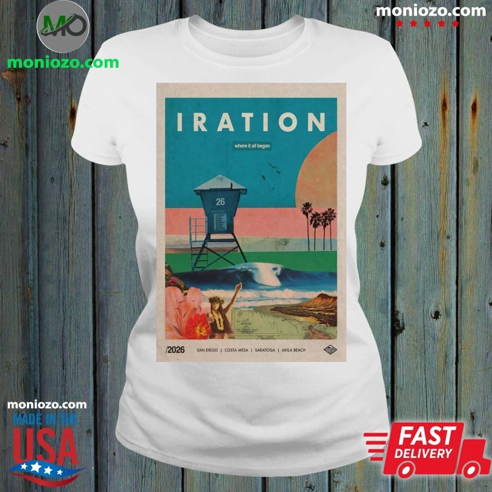 Original Iration Tour 2026 6 25 San Diego, 6 26 Costa Mesa, 6 27 Saratoga, 6 28 Avila Beach Poster Shirt