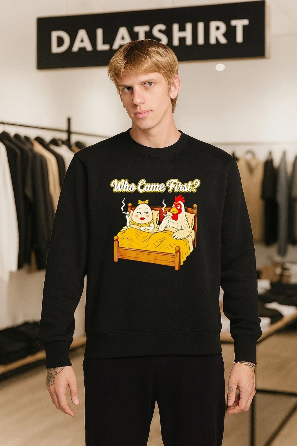 Who Came First Chicken Or Egg Funny shirt
