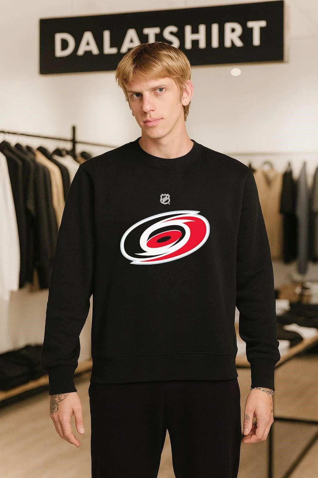 Preschool Carolina Hurricanes Outerstuff Black Primary Logo shirt