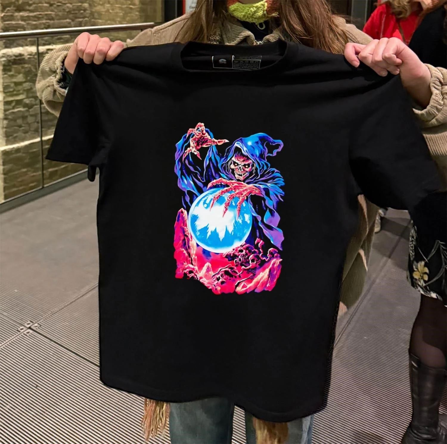 Grim Reaper Crystal Ball Skull shirt