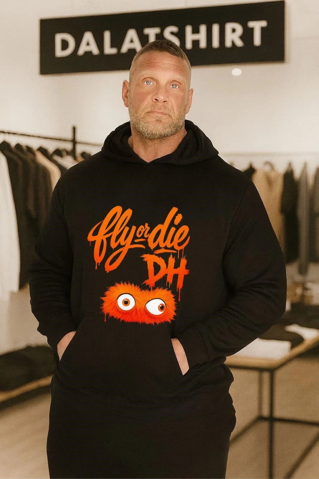 Fly Or Die DH Orange Furry Monster Eyes shirt