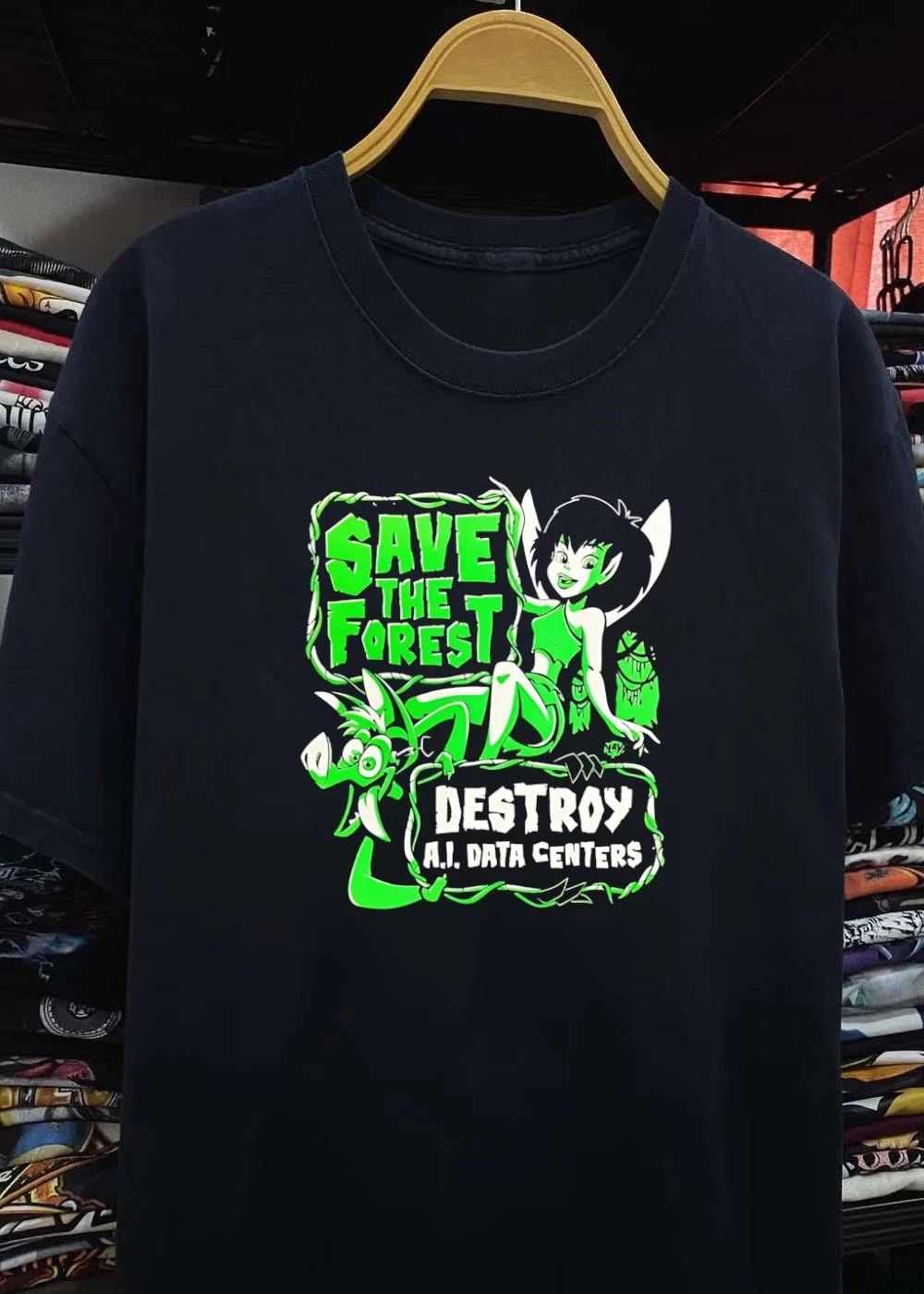 Save The Forest Destroy AI Data Centers FernGully shirt