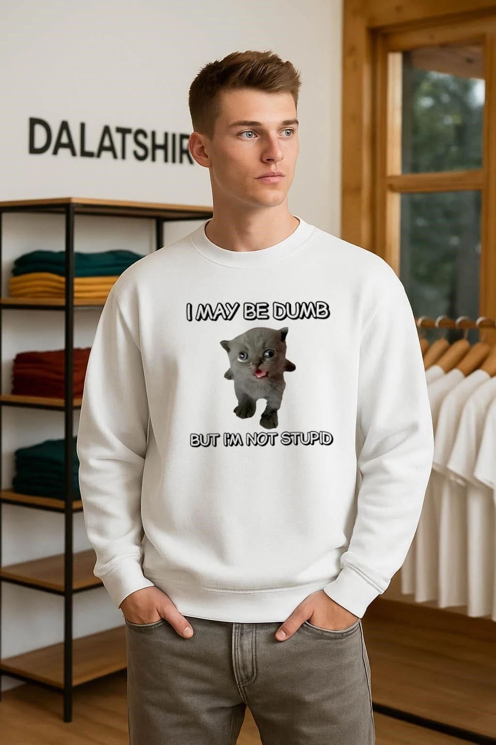 I May Be Dumb But I’M Not Stupid Cat cute shirt