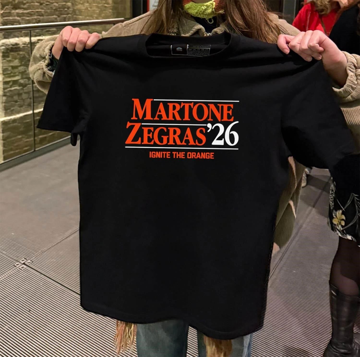 Martone Zegras ’26 Ignite The Orange Hockey Player Graphic shirt