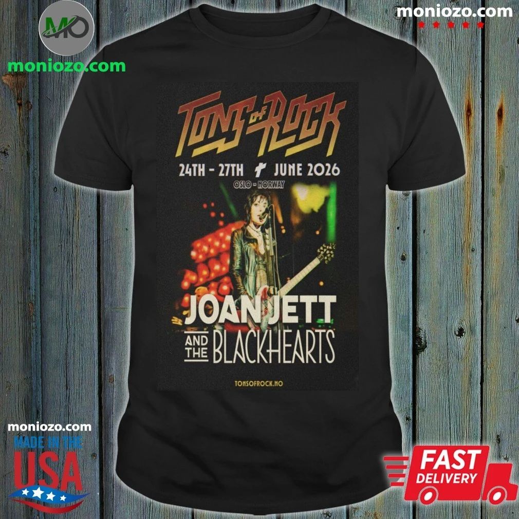 Tons of Rock x Joan Jett and The Blackhearts June 24-27 2026 Oslo, Norway Poster Shirt