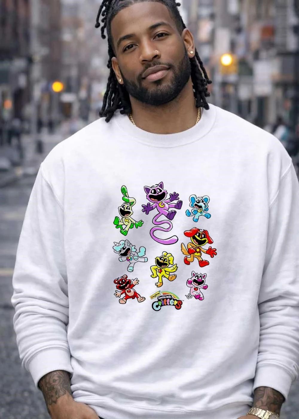 Poppy Playtime Chapter 3 Smiling Critters CatNap DogDay Hoppy Hopscotch Bubba Bubbaphant CraftyCorn Bobby BearHug PickyPiggy KickinChicken Cartoon Characters Fan Art Shirt