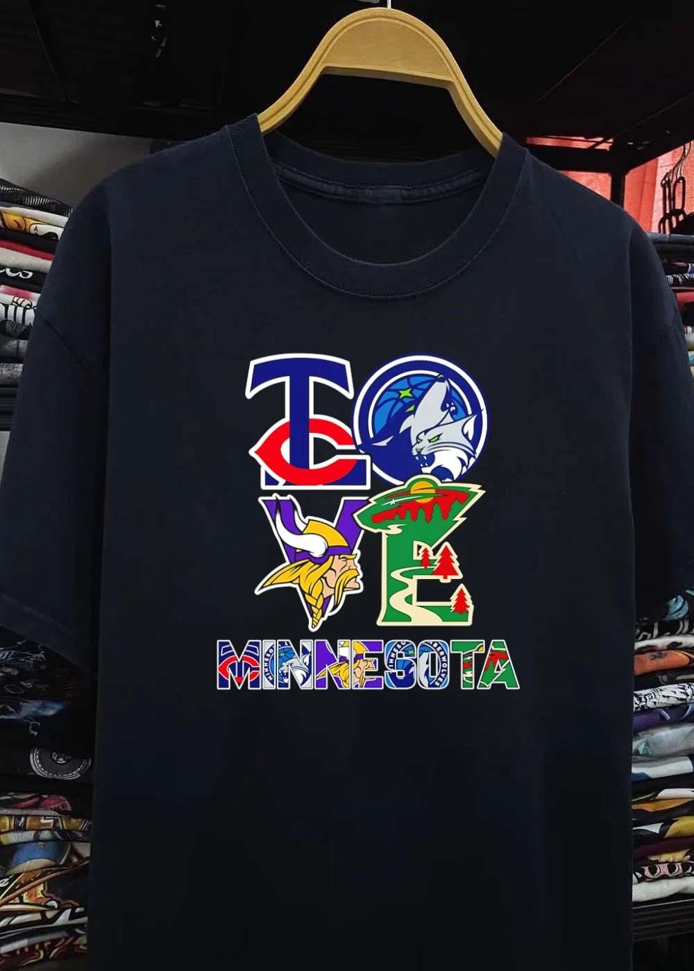 Minnesota Love Sports Team Logos T-Shirt