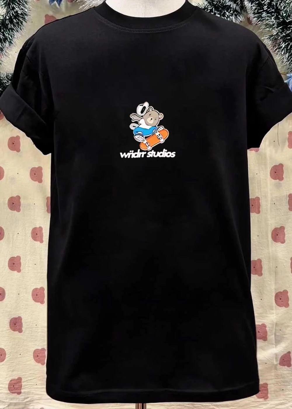 Skateboard Bear Cowboy Wriidrr Studios T-Shirt