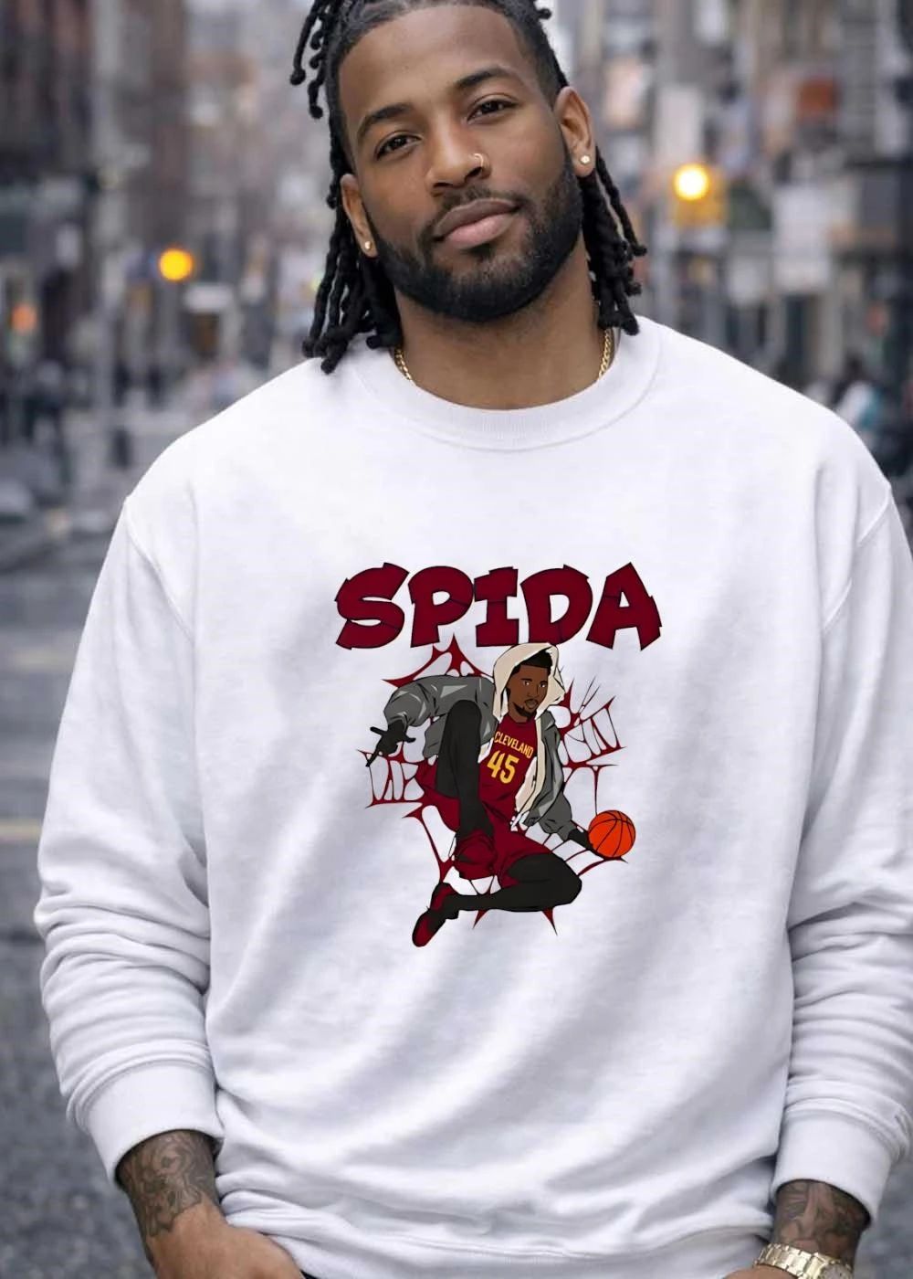 SPIDA Cleveland 45 Donovan Mitchell Spider Web Basketball shirt
