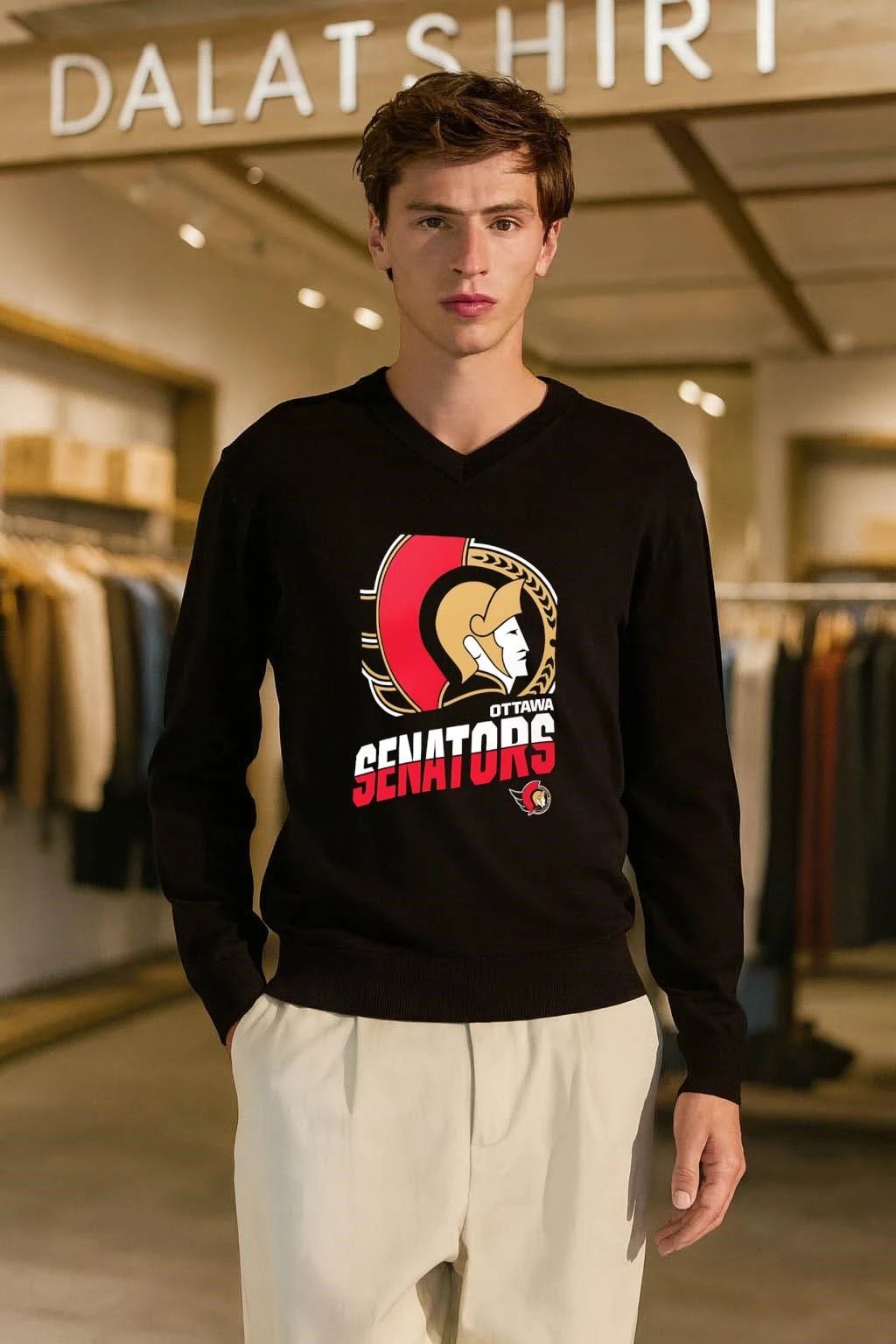 Ottawa Senators Roman Centurion Profile Logo Hockey Fan shirt