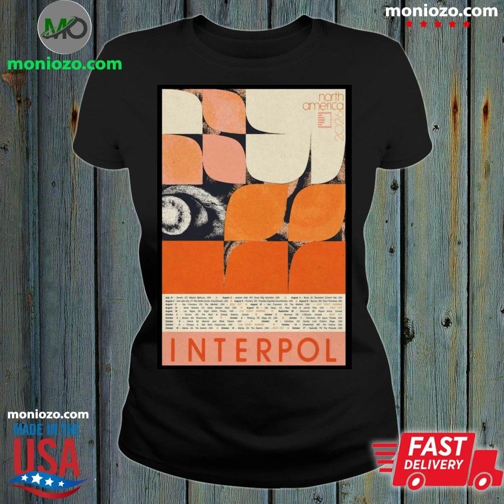 Original Interpol North America Tour 2026 Poster Shirt