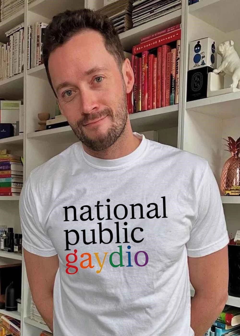 National Public Gaydio LGBTQ+ Pride Rainbow NPR Parody Funny Pride Month 2026 Shirt