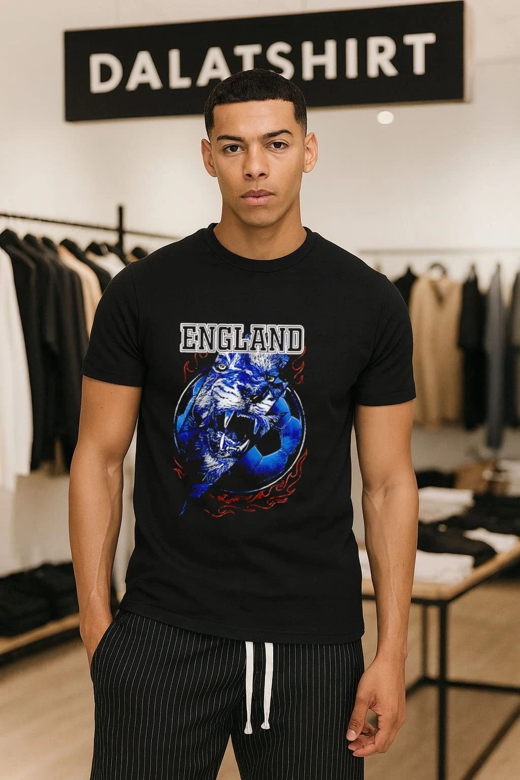 England Lion Lightning Bolt Soccer Football shirt
