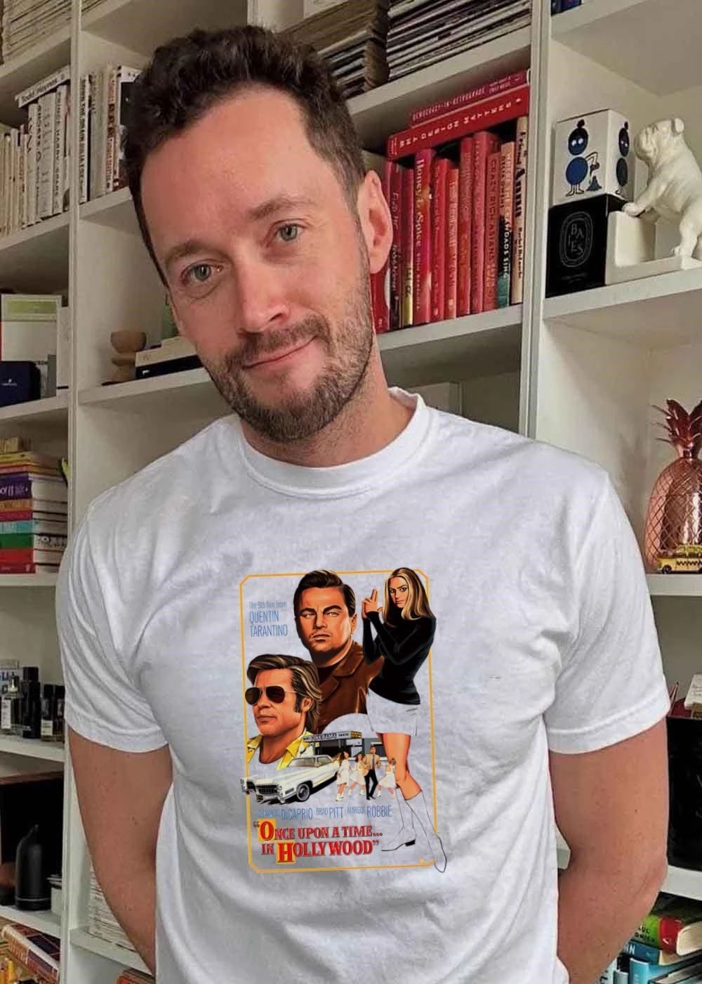 Leonardo DiCaprio Brad Pitt Margot Robbie Once Upon A Time In Hollywood Movie Poster T-Shirt