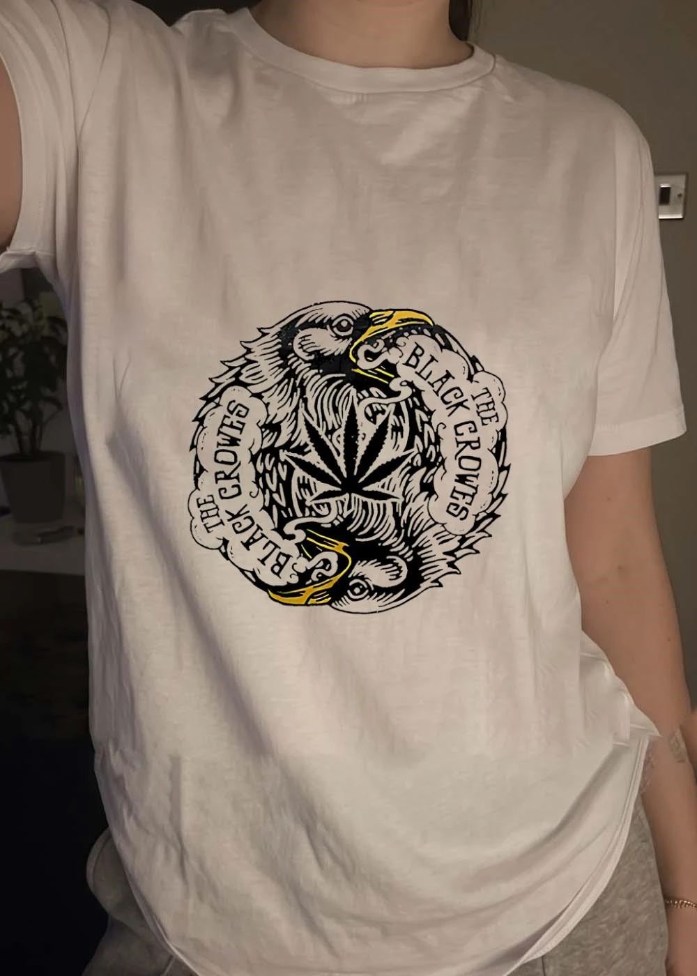 The Black Crowes Eagle Cannabis Marijuana Leaf Logo shirt