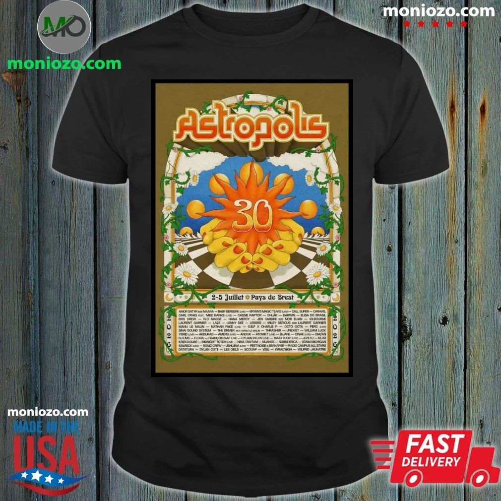Original Astropolis Pays de Brest France 7 2-7 5 2026 Poster Shirt