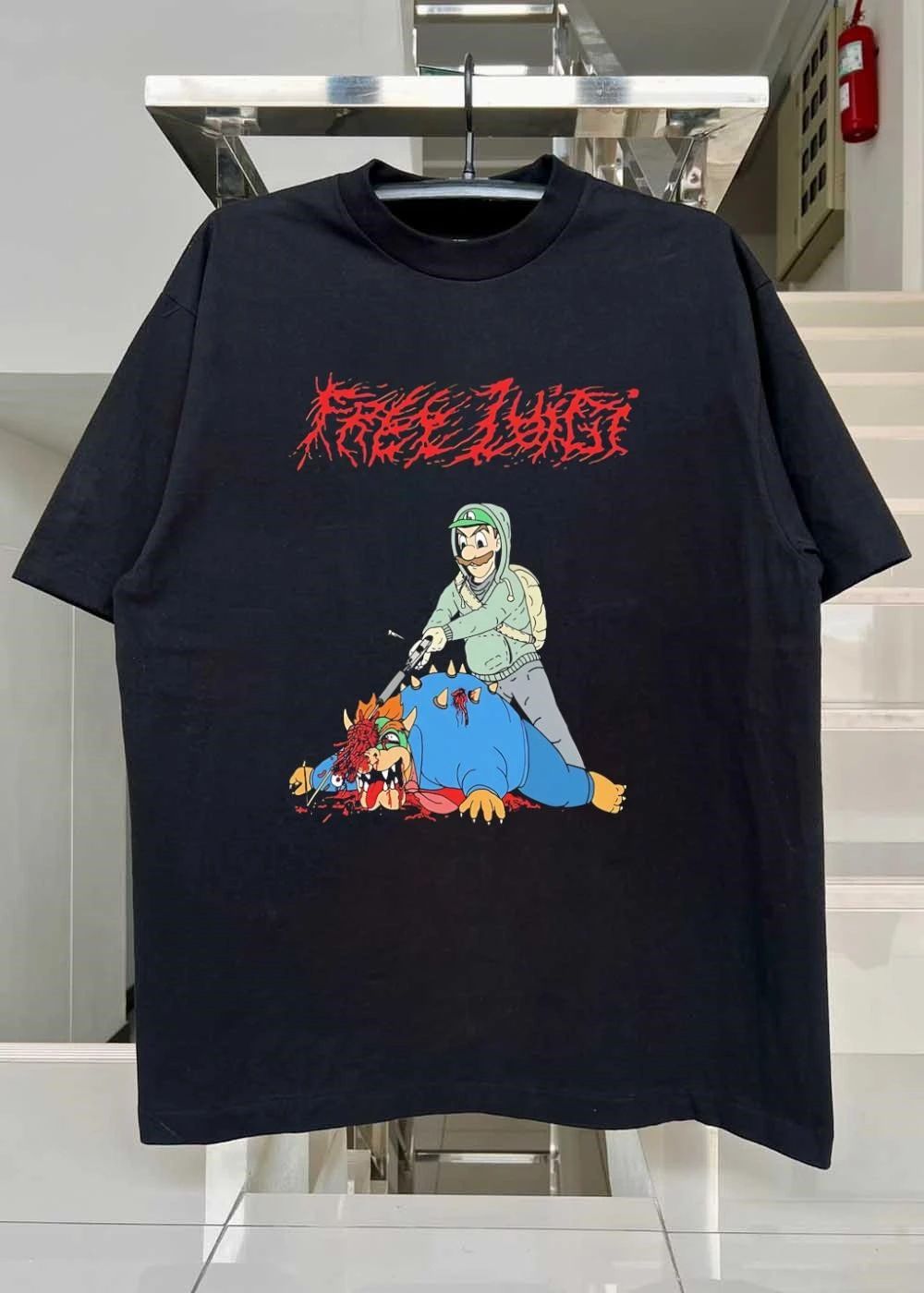 Free Luigi Luigi Bowser Gore T-Shirt