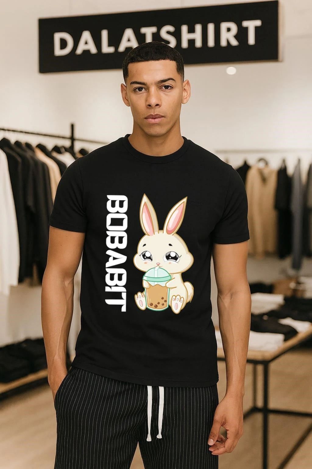 Bobabbit Bunny Drinking Boba Tea shirt