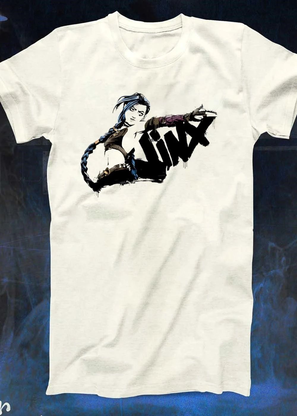 Jinx Arcane League of Legends Spray Paint Graffiti Art Jinx Season 2 Hype Shirt