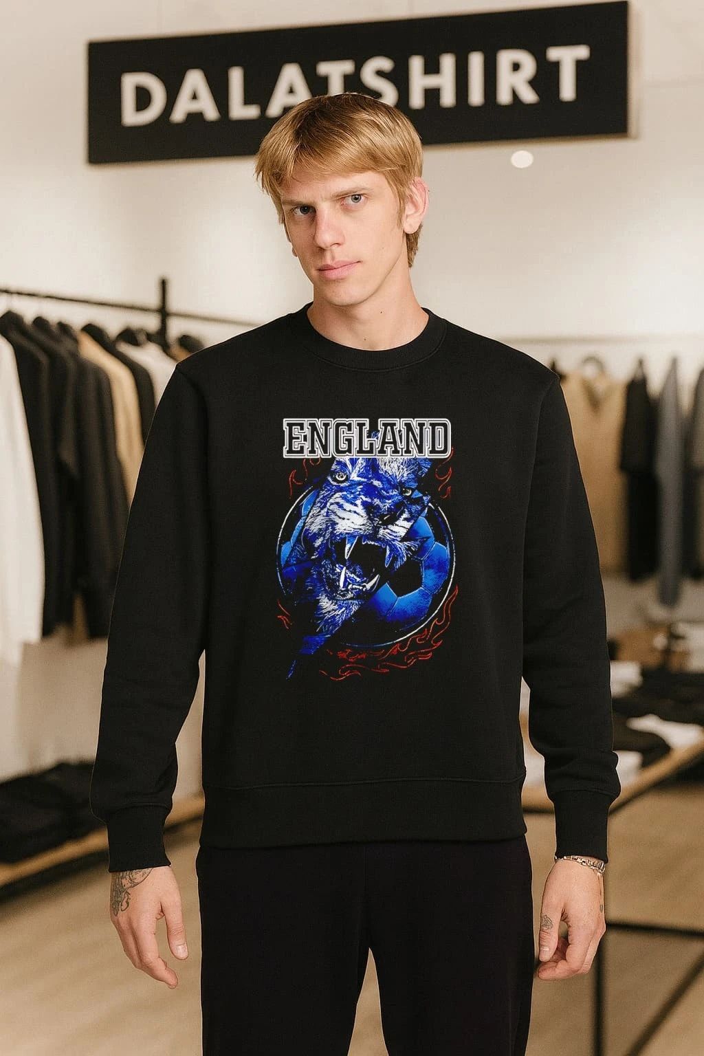 England Lion Lightning Bolt Soccer Football shirt