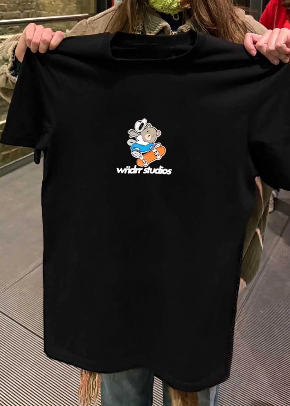 Skateboard Bear Cowboy Wriidrr Studios T-Shirt