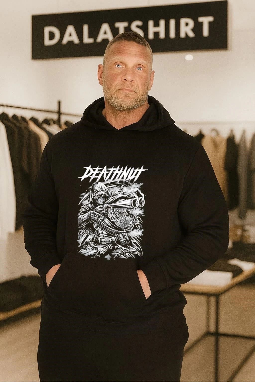Deathnut Grim Reaper Holding Shotgun shirt