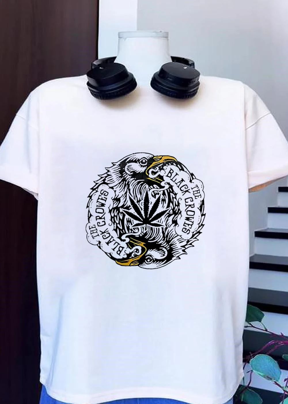 The Black Crowes Eagle Cannabis Marijuana Leaf Logo shirt