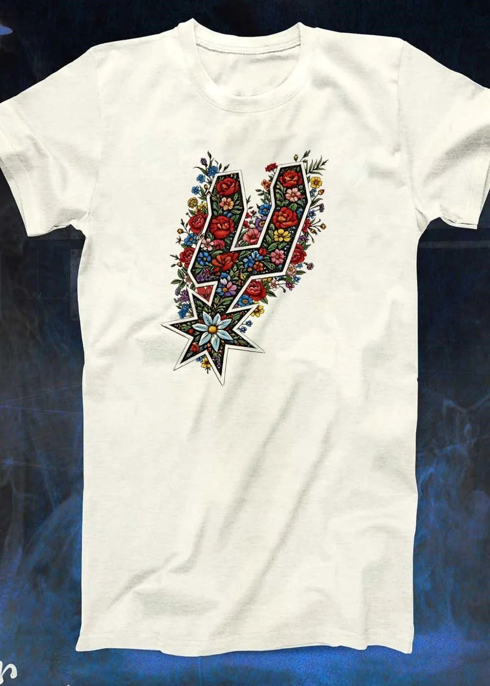 San Antonio Spurs Floral Spur Logo Rose Garden shirt