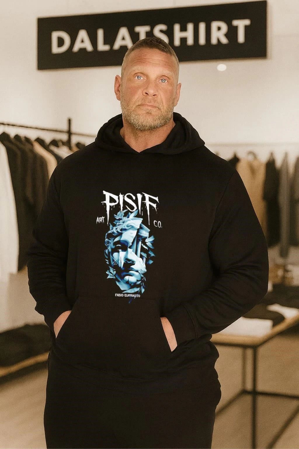 PISIF Art Co. Fabio Eufrasio Cracked Statue Leaf shirt