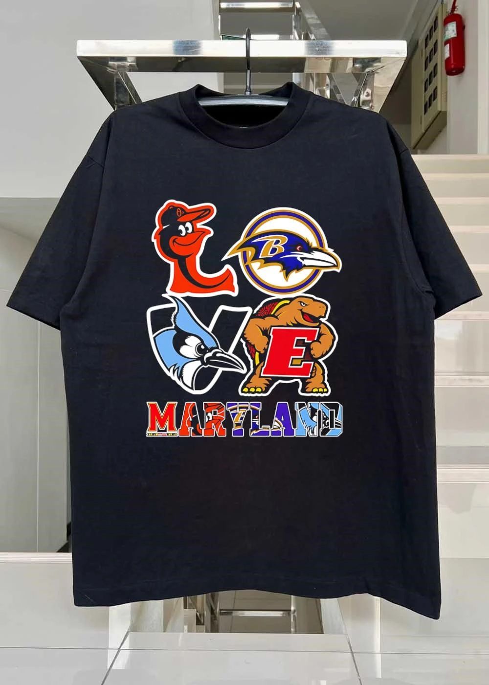 Maryland Love Orioles Ravens Blue Jays Terrapins T-Shirt