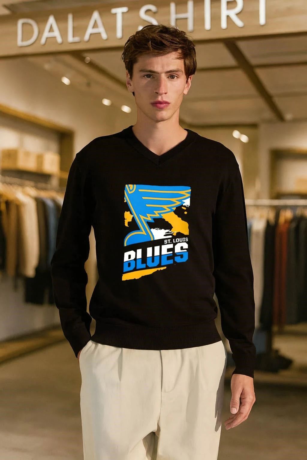 St. Louis Blues Note Logo Blues Hockey shirt