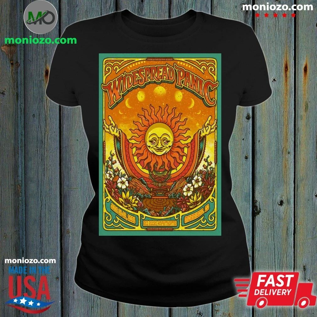 Original Widespread Panic June 26-28 2026 Red Rocks Amphitheatre In Morrison CO Poster T-Shirt
