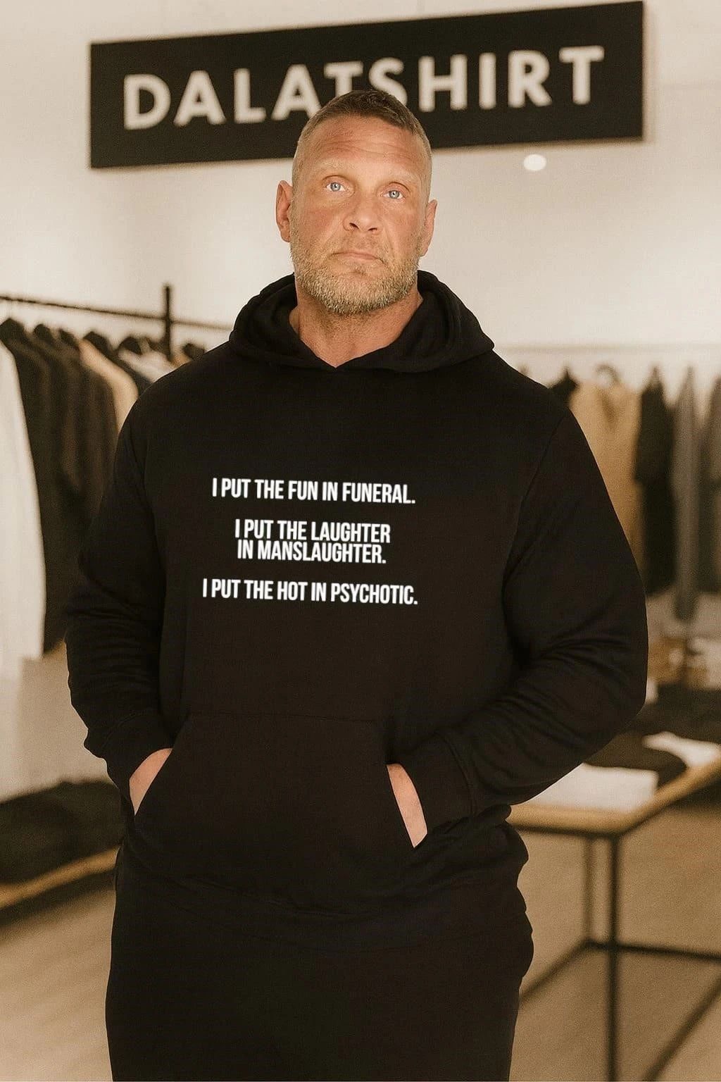 I Put The Fun In Funeral I Put The Laughter In Manslaughter I Put The Hot In Psychotic shirt