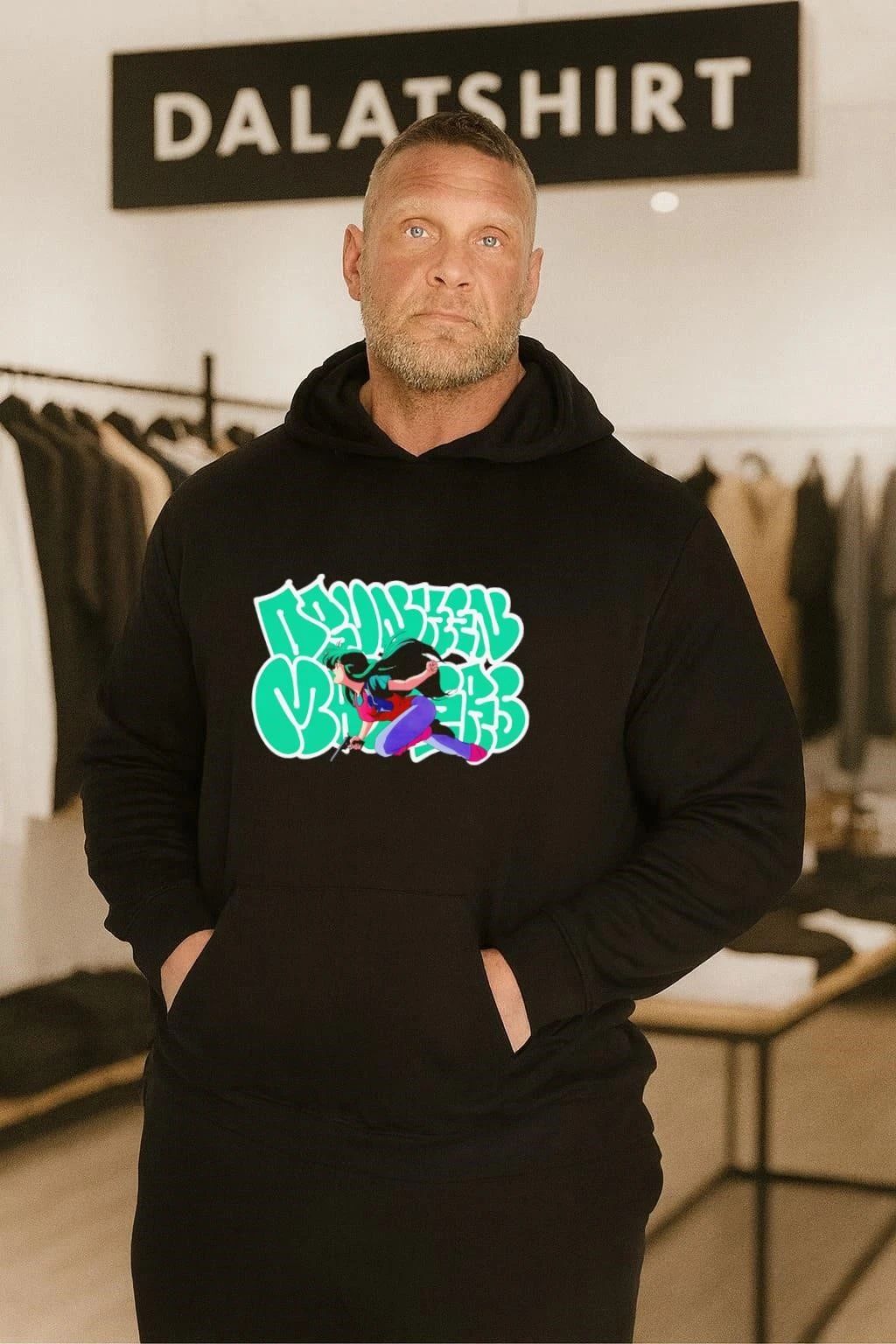Drunken Masters Anime Girl Green Graffiti shirt