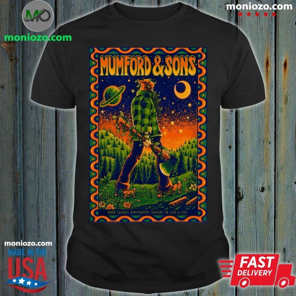 Original Mumford And Sons 6 16 2026 Bangor ME Poster T-Shirt