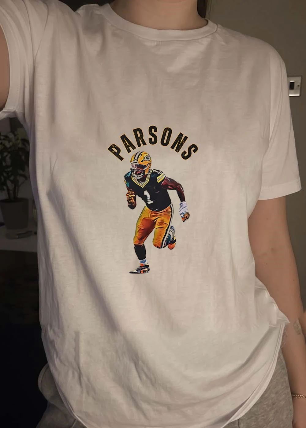 Parsons Green Bay Packers Football Player Number 1 shirt
