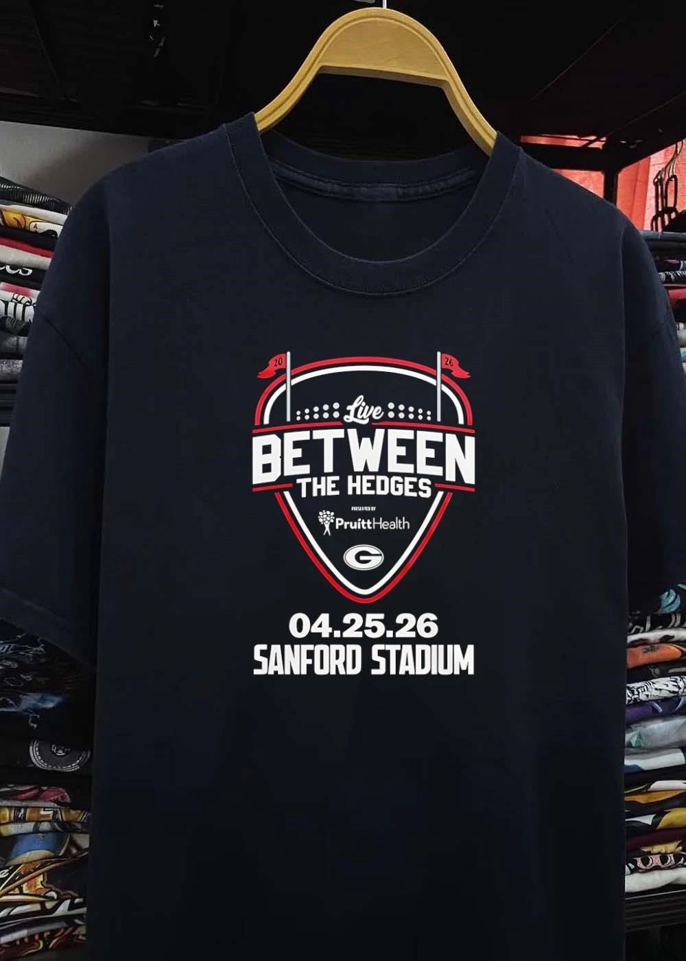Live Between The Hedges Georgia G Sanford Stadium 04.25.26 shirt